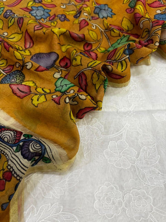 Chanderi Suit with Kalamkari Dupatta