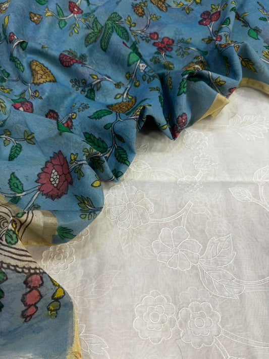 Chanderi Suit with Kalamkari Dupatta