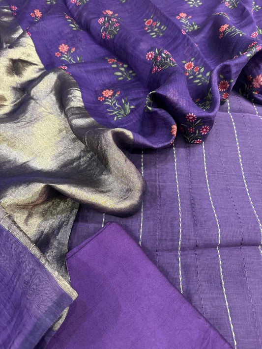 Mul Chanderi silk Suit