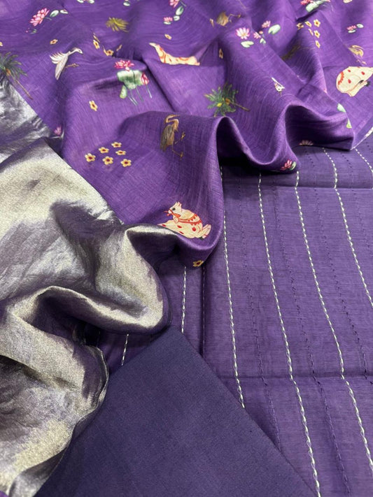 Mul Chanderi silk Suit