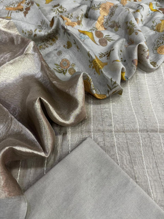 Mul Chanderi silk Suit