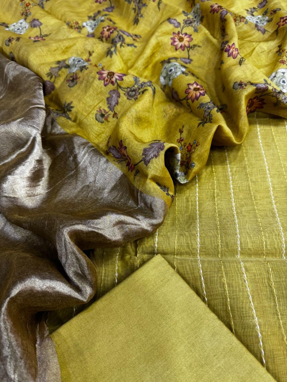 Mul Chanderi silk Suit