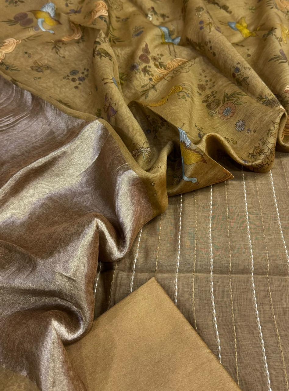 Mul Chanderi silk Suit