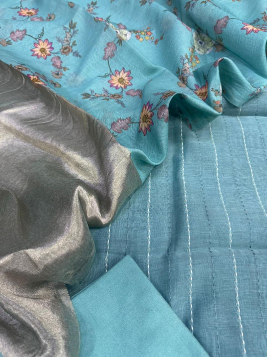 Mul Chanderi silk Suit