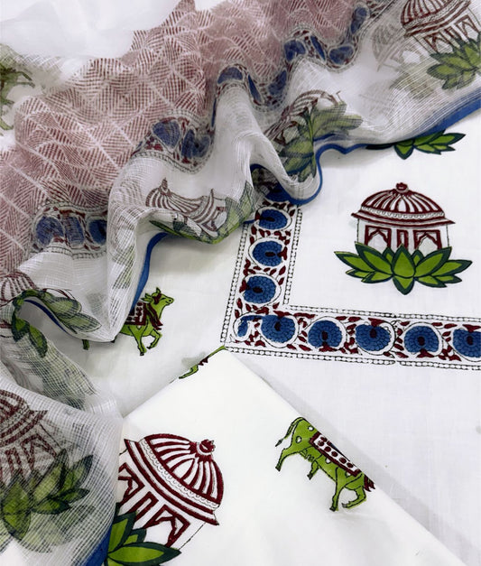 Cotton With Kota Dupatta