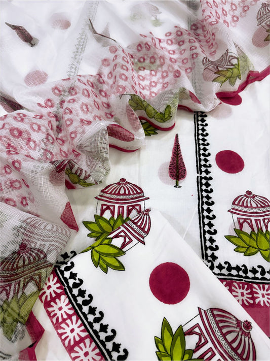 Cotton With Kota Dupatta