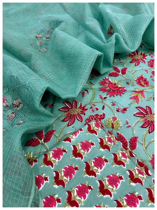 Cotton with kota dupatta