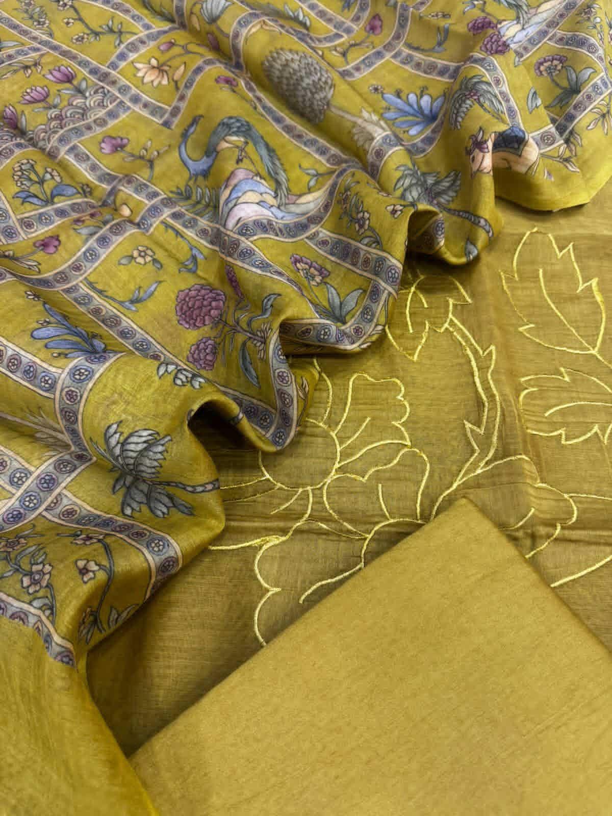 Mul Chanderi Silk Suit