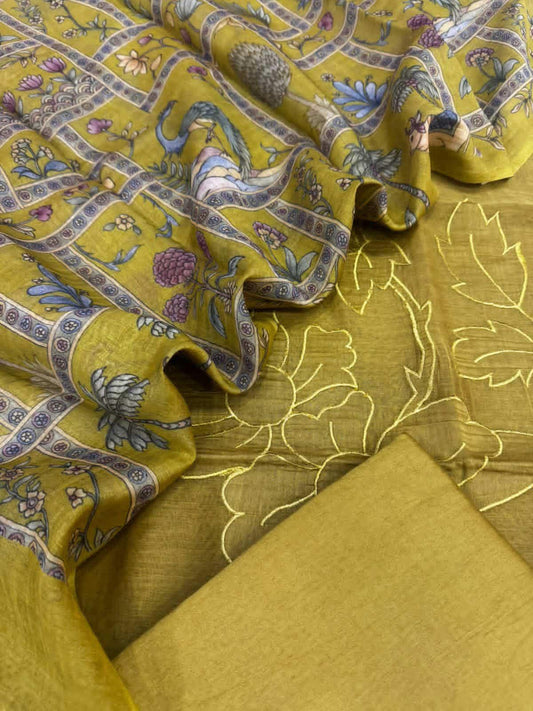 Mul Chanderi Silk Suit