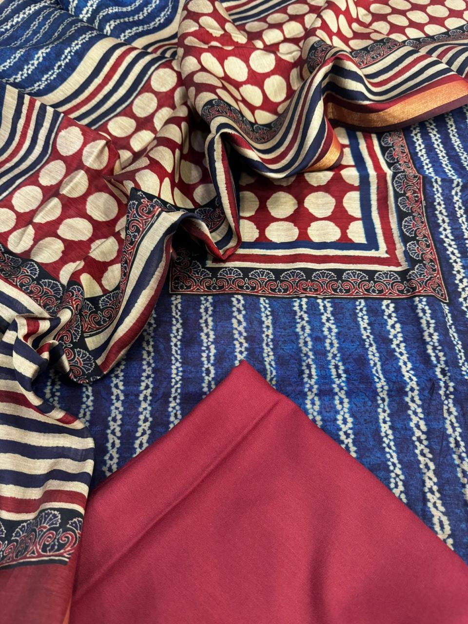 Chanderi silk suit