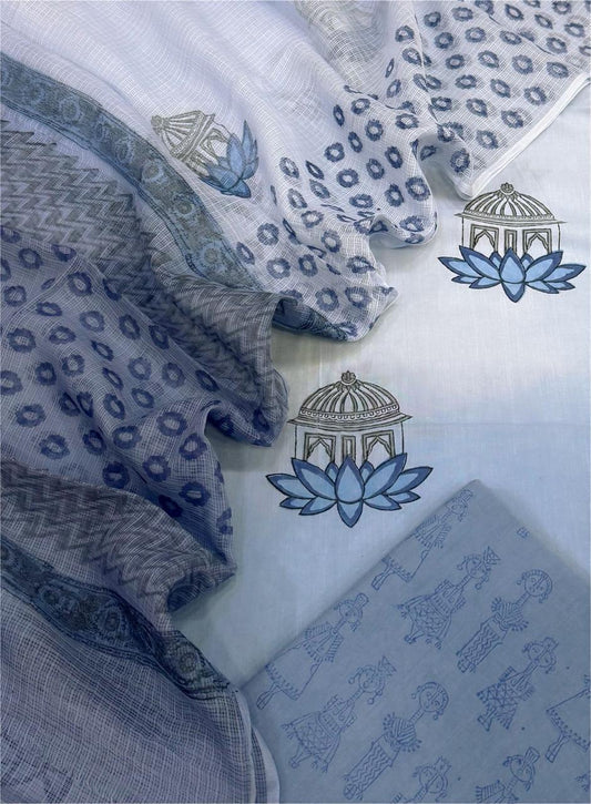 Cotton With Kota Dupatta Ombre