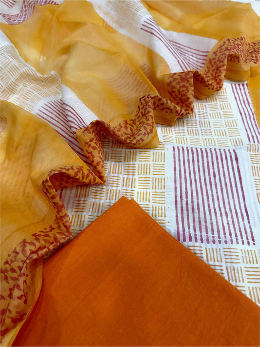 Chanderi silk suit