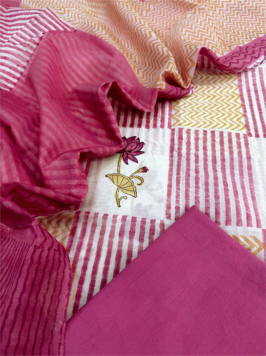 Chanderi silk suit