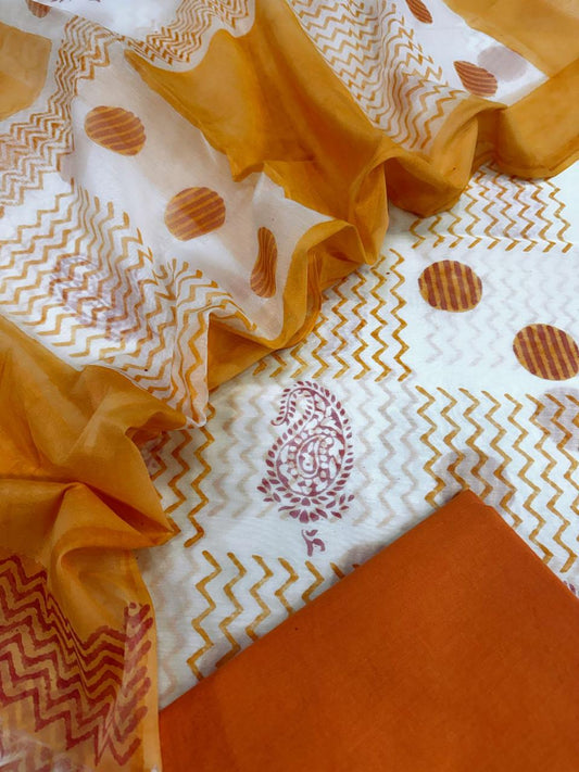 Chanderi silk suit