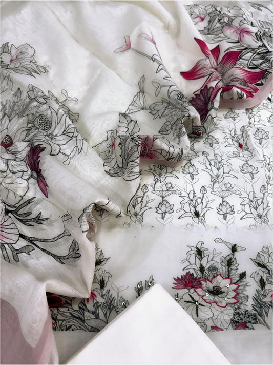 Chanderi silk suit