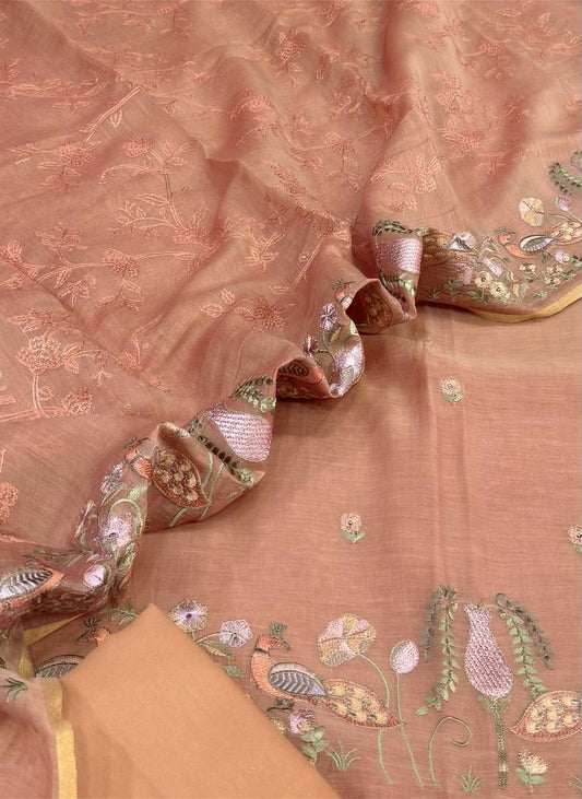 Chanderi silk suit