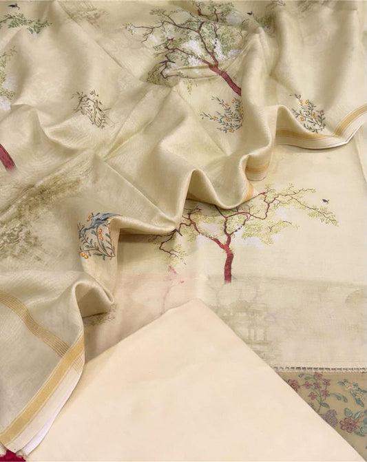 Chanderi silk suit