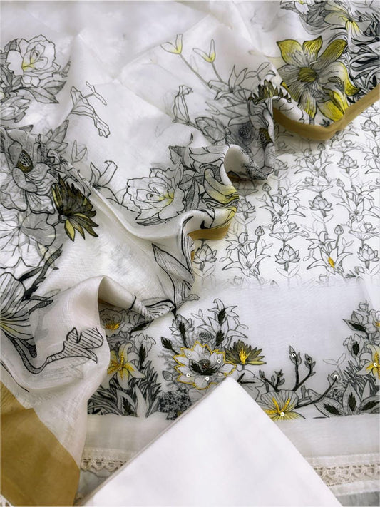 Chanderi silk suit