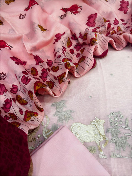 Chanderi silk suit