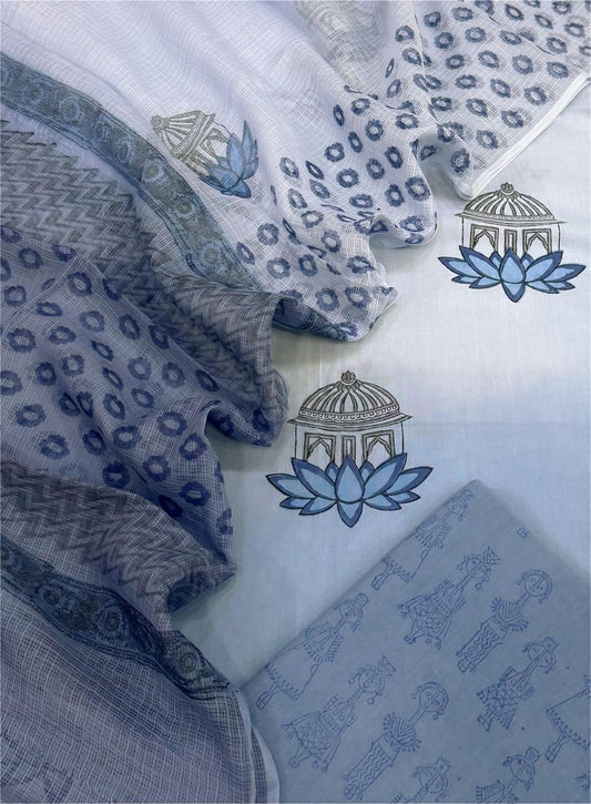 Cotton With Kota Dupatta Ombre