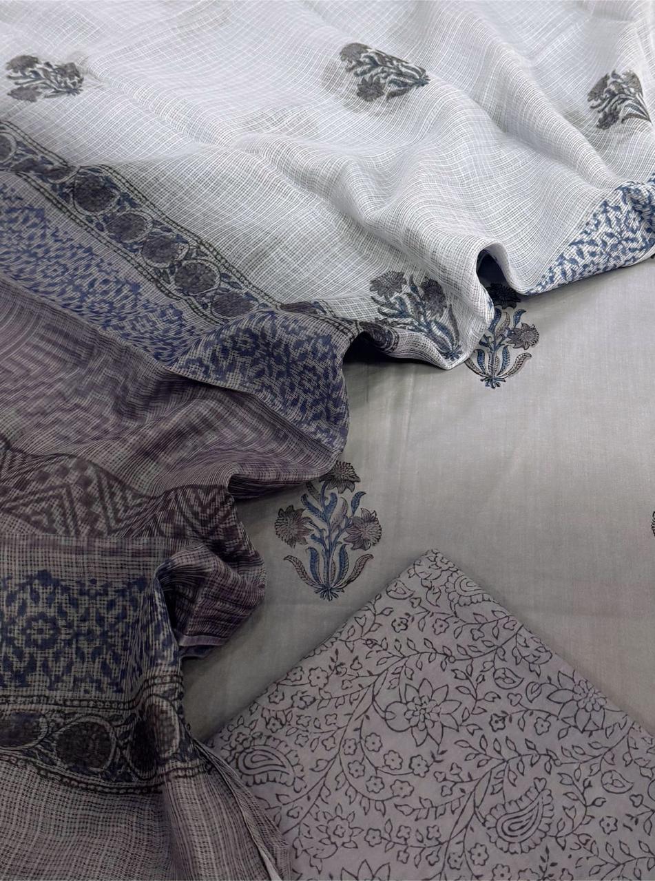 Cotton With Kota Dupatta Ombre