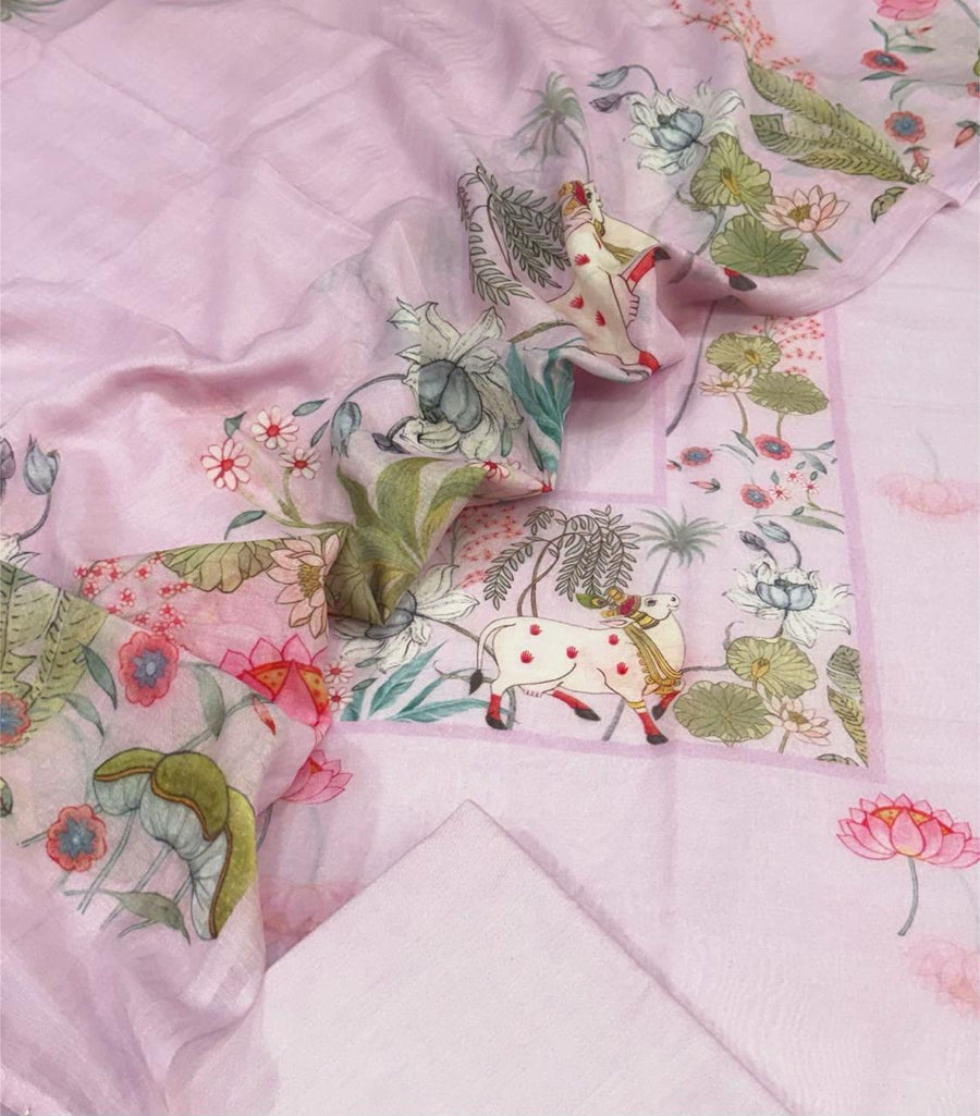 Malai Chanderi silk suit