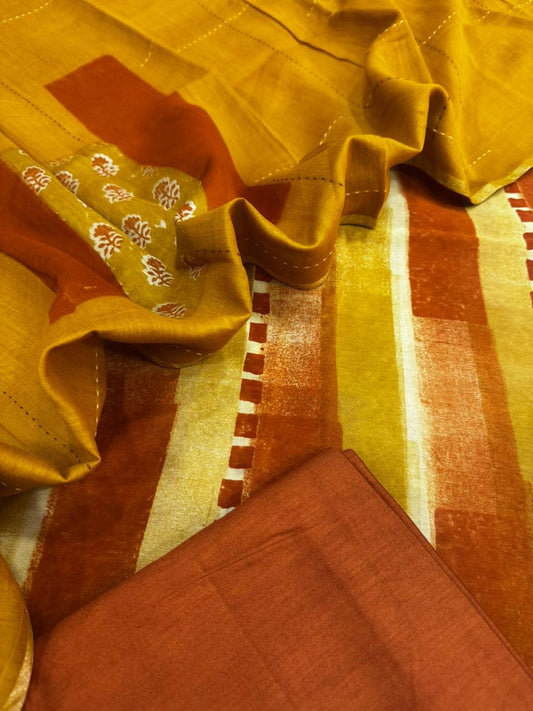 Chanderi silk suit