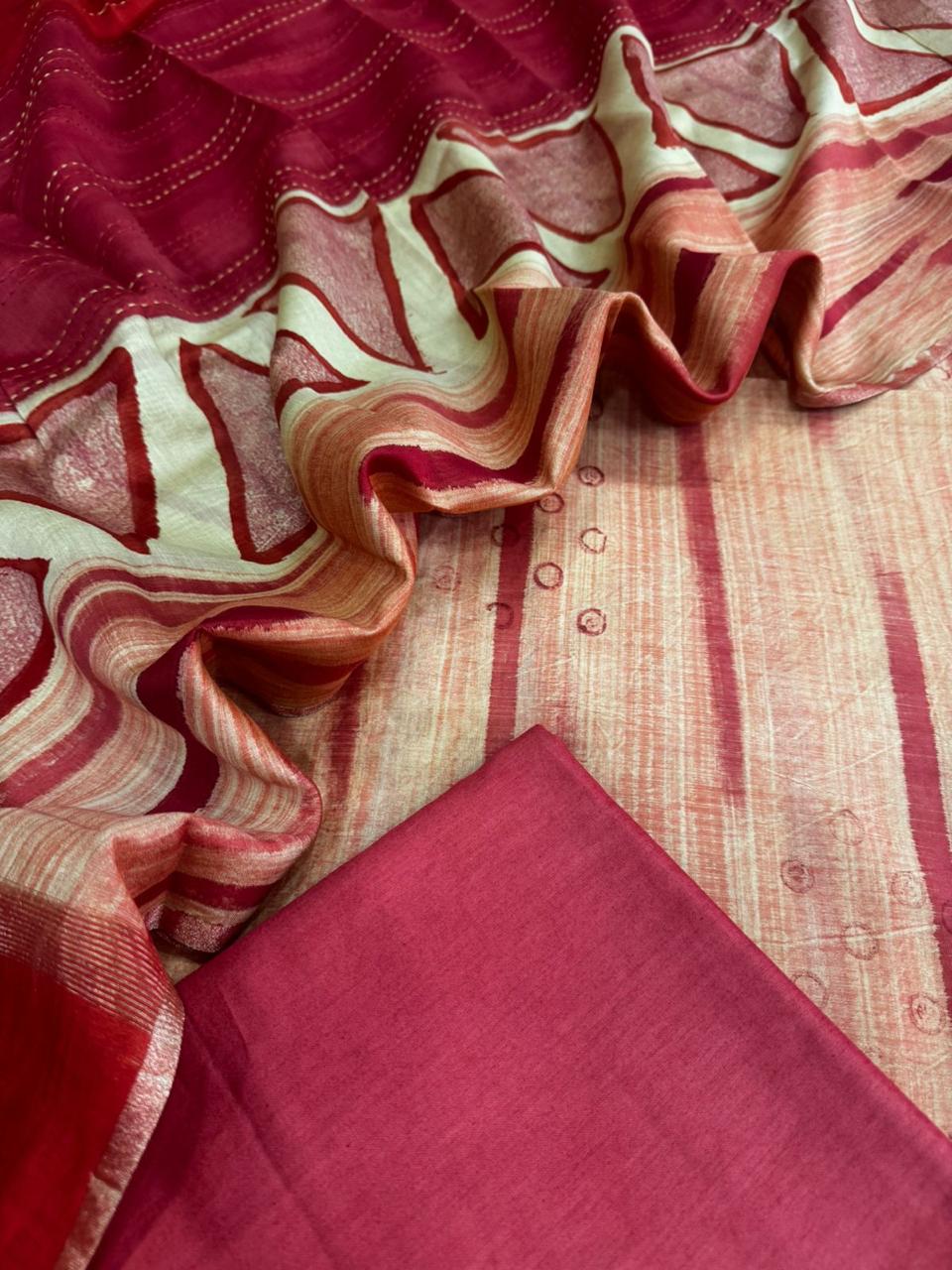 Chanderi silk suit
