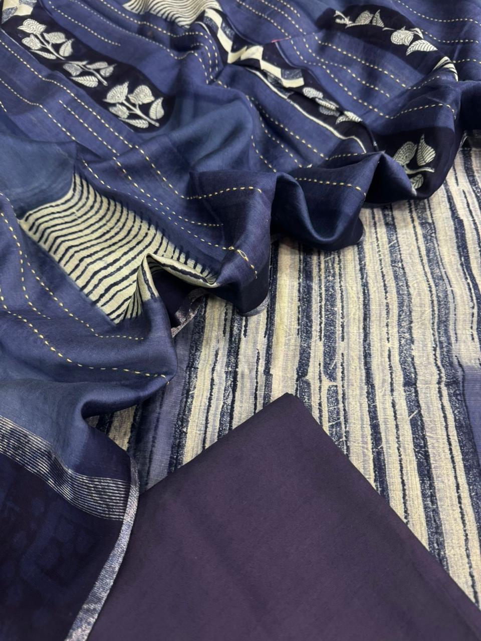 Chanderi silk suit