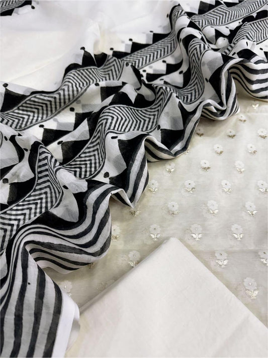 Chanderi silk suit
