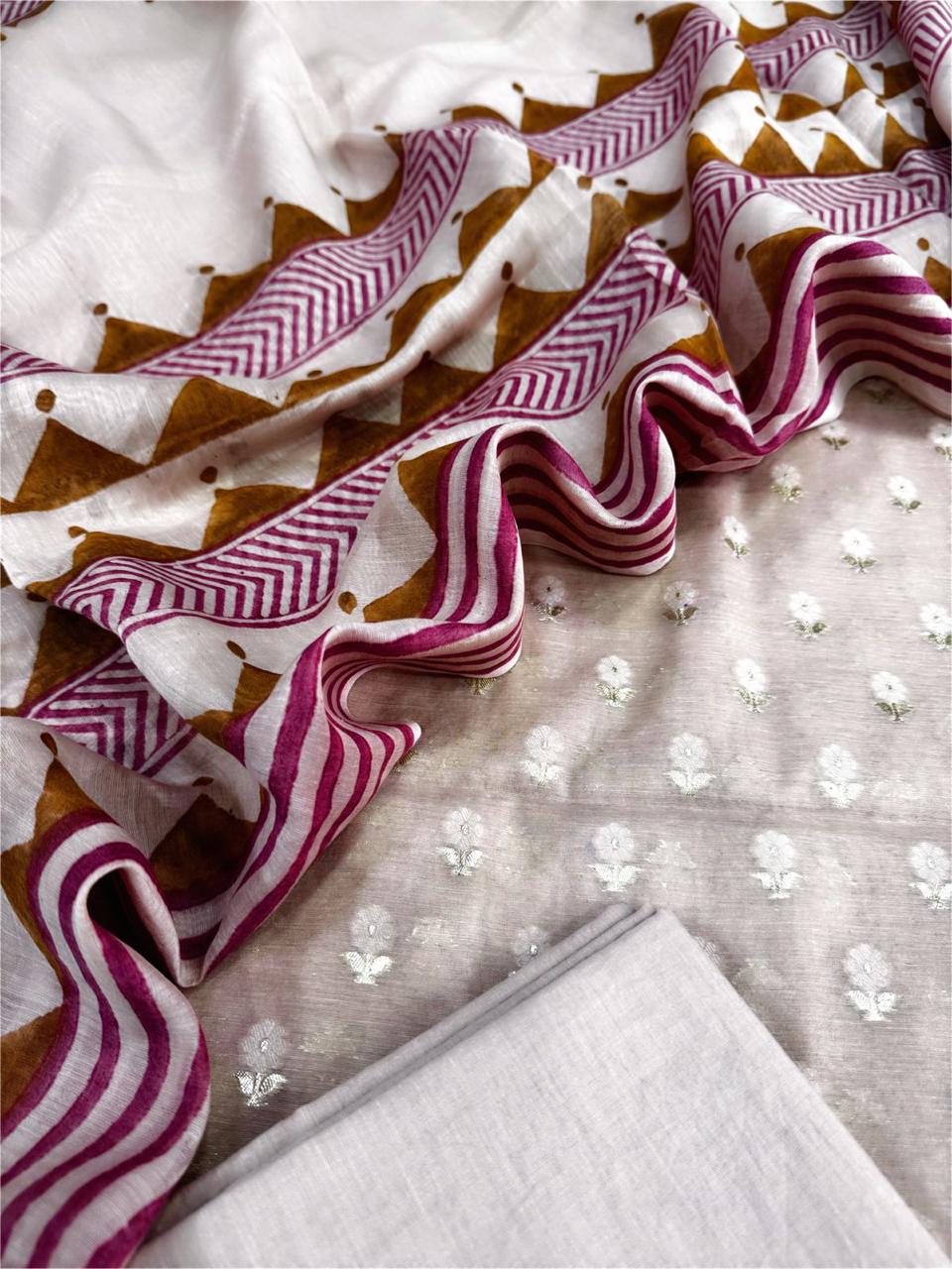 Chanderi silk suit