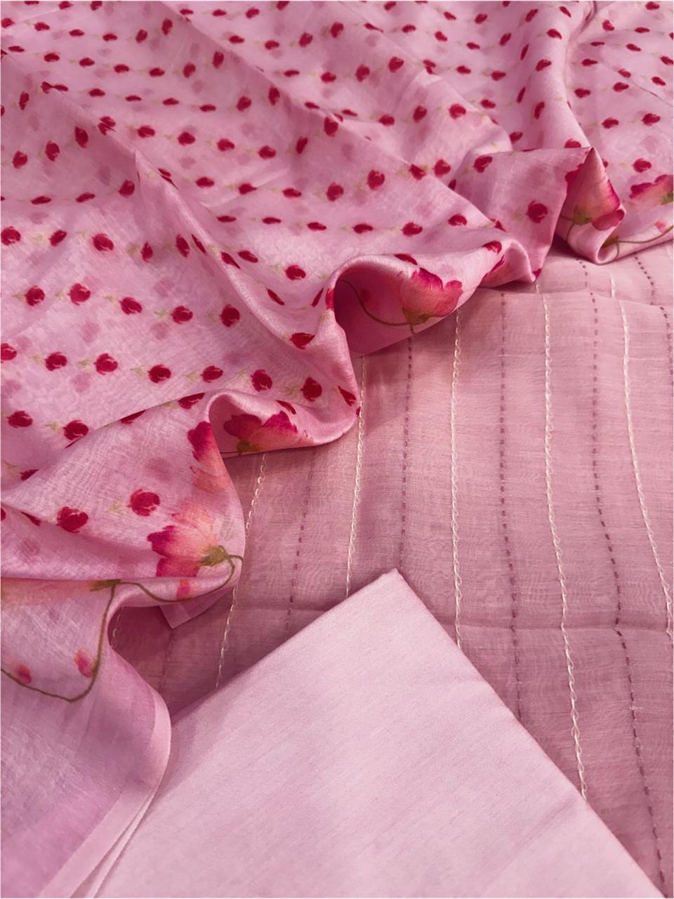 Mul Chanderi Silk Suit