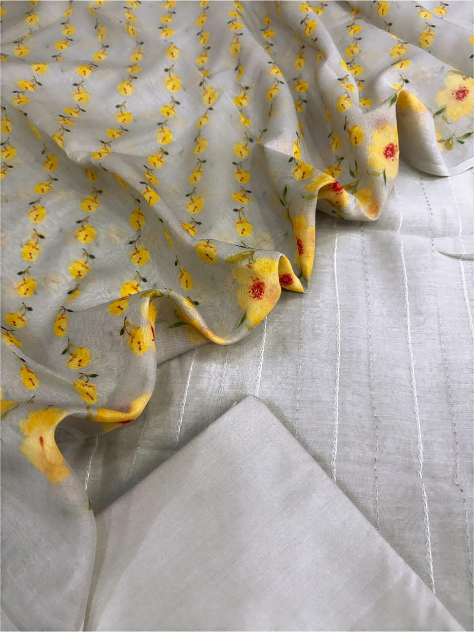 Mul Chanderi Silk Suit