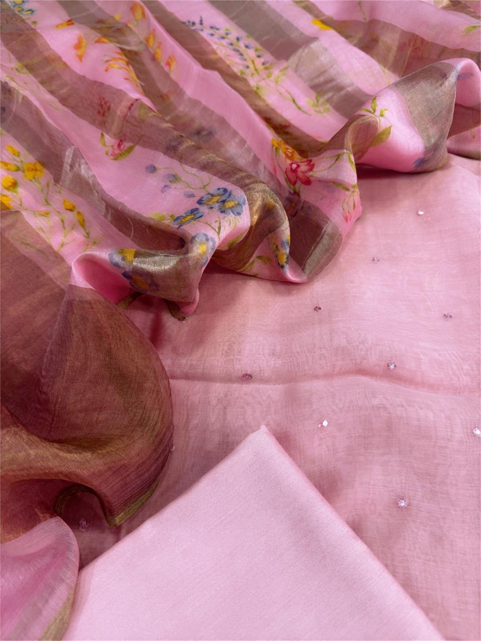 Mul Chanderi Silk Suit
