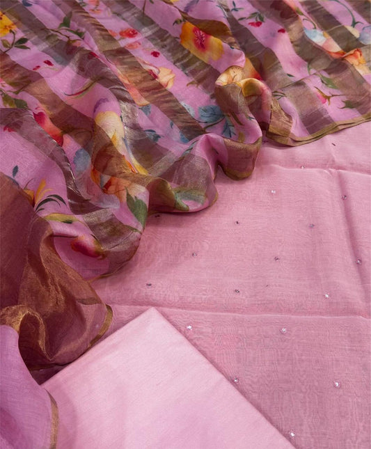 Mul Chanderi Silk Suit