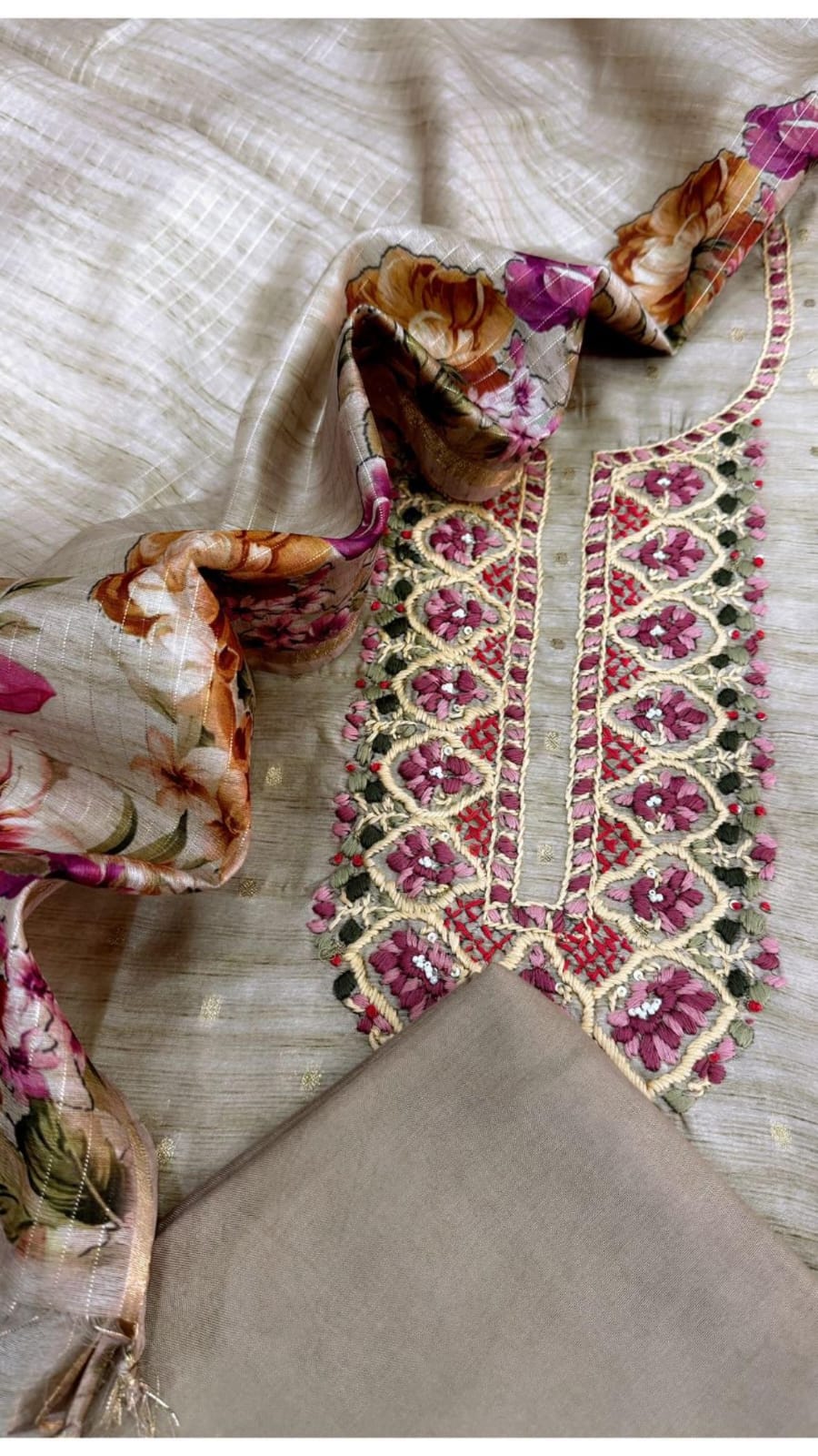 Chanderi Silk Suit
