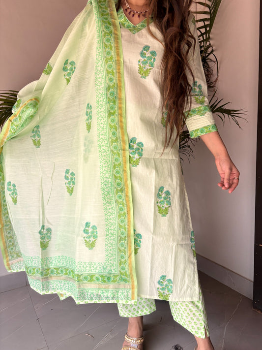 Cotton with Kota dupatta