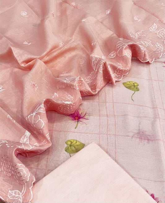 Mul Chanderi Silk Suit