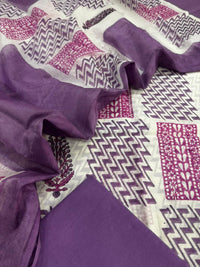 Chanderi silk suit