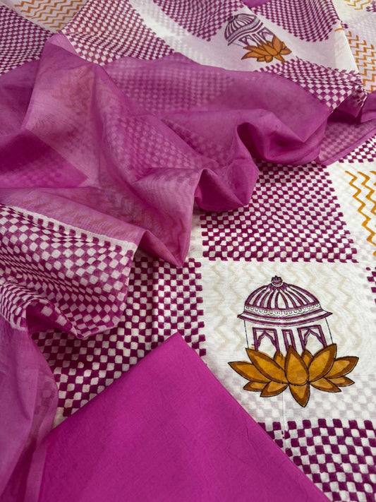 Chanderi silk suit