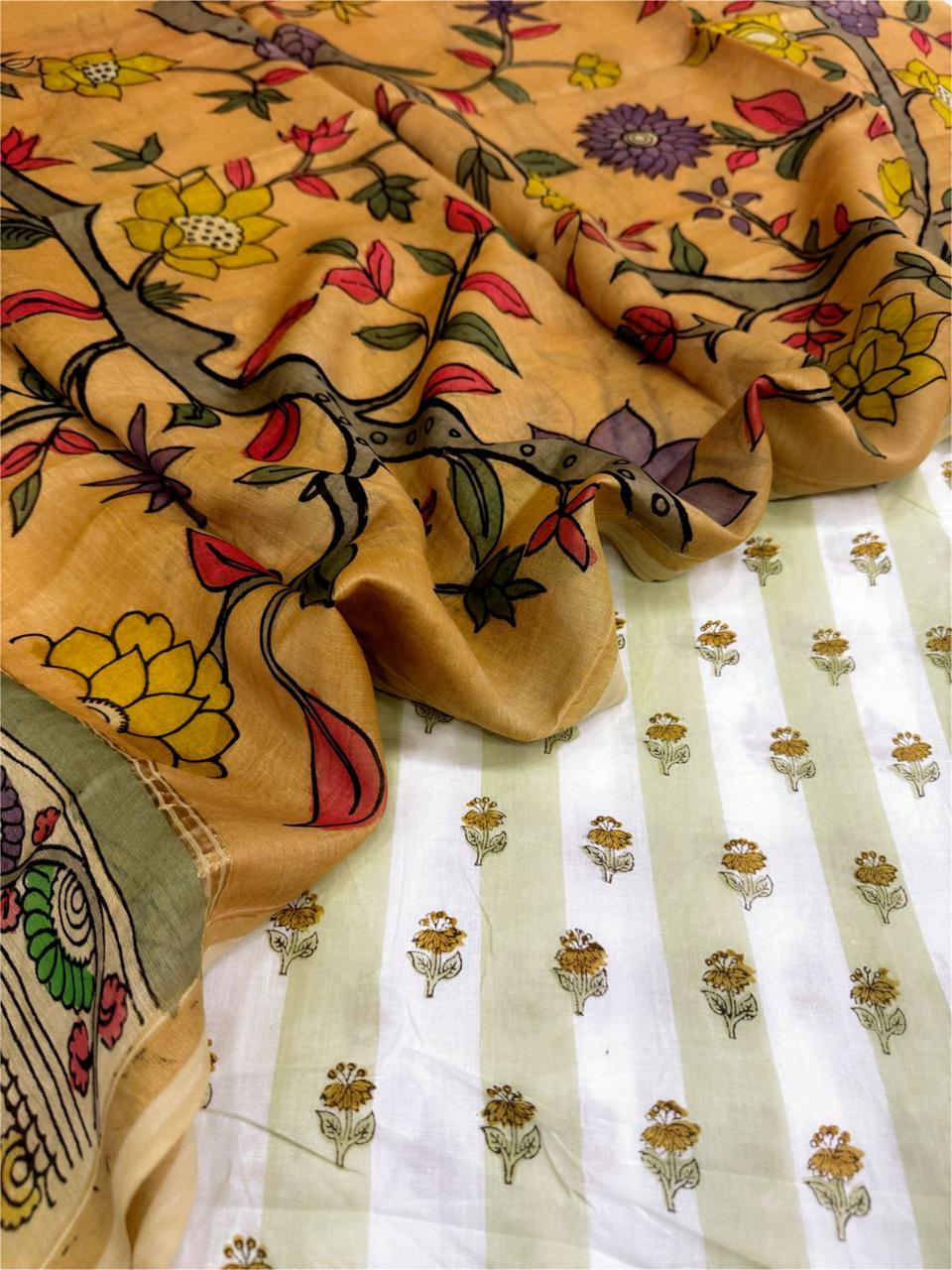 Cotton with Chanderi Dupatta