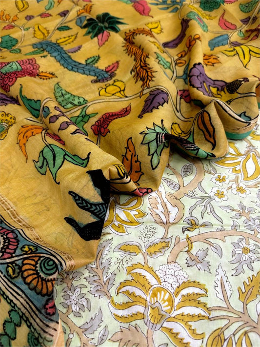 Cotton with Chanderi Dupatta