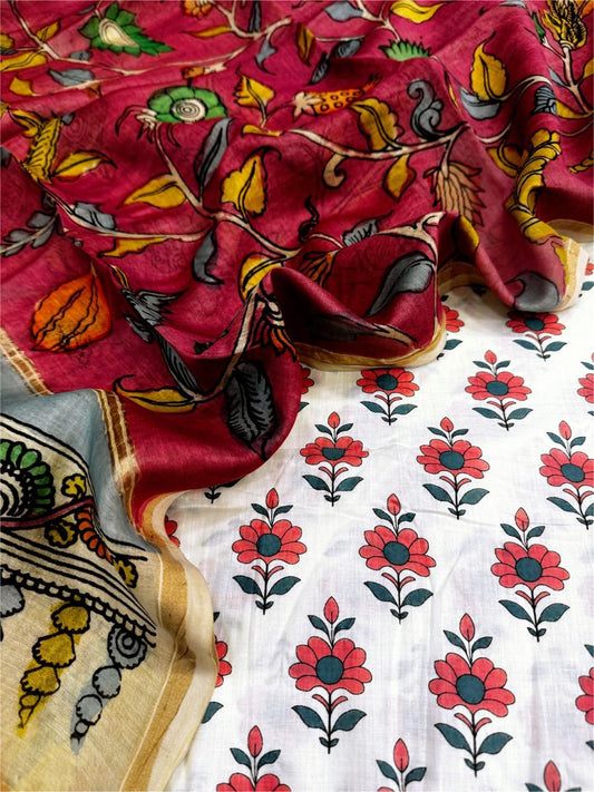 Cotton with Chanderi Dupatta