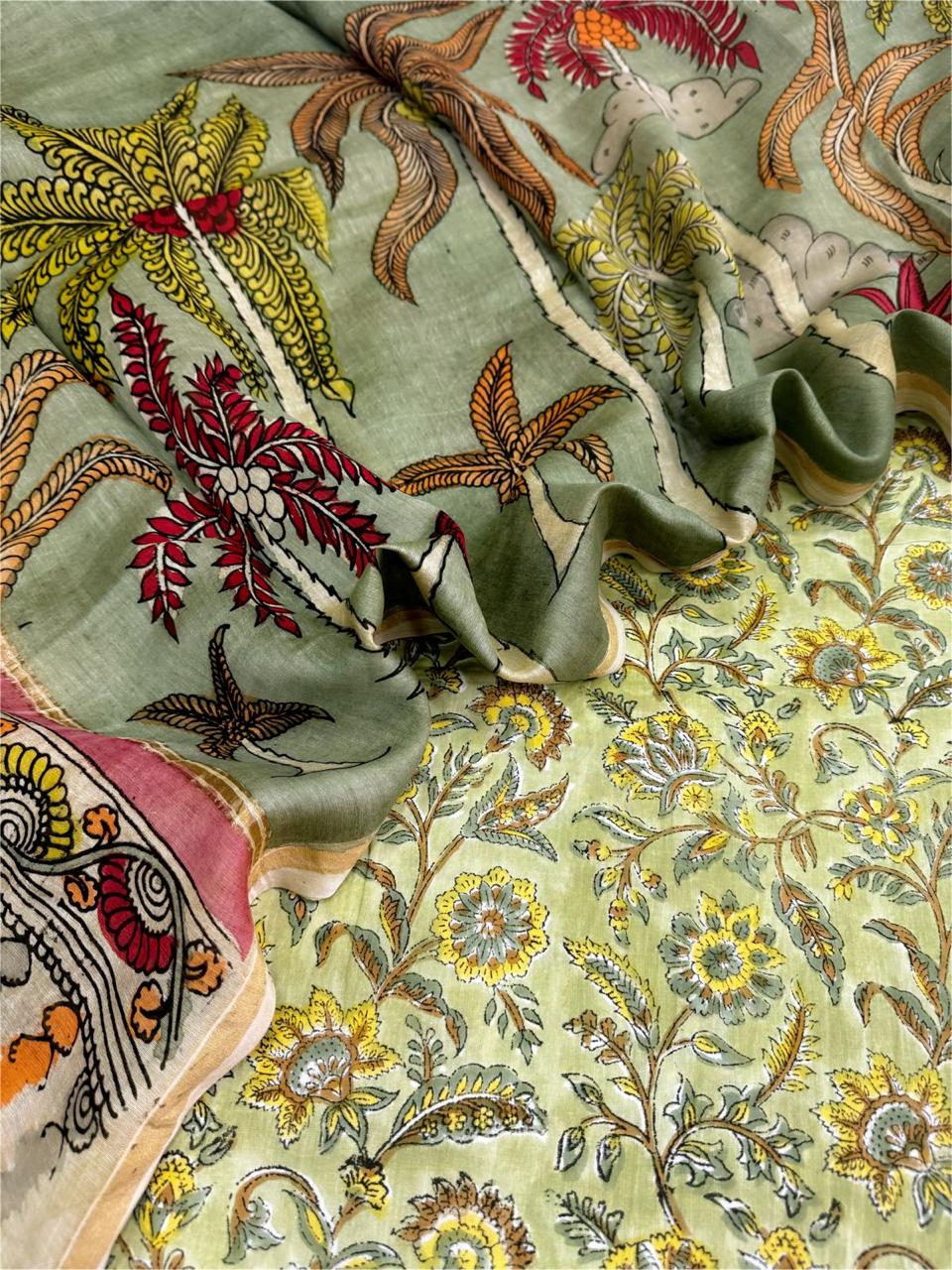 Cotton with Chanderi Dupatta