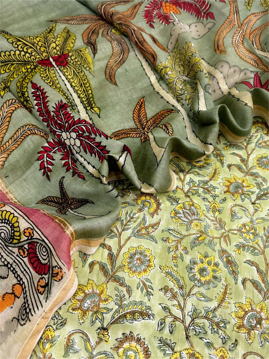 Cotton with Chanderi Dupatta