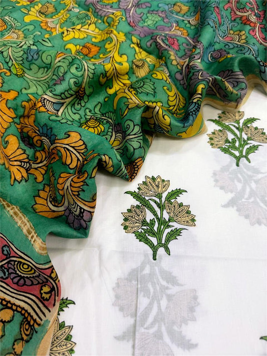 Cotton with Chanderi Dupatta