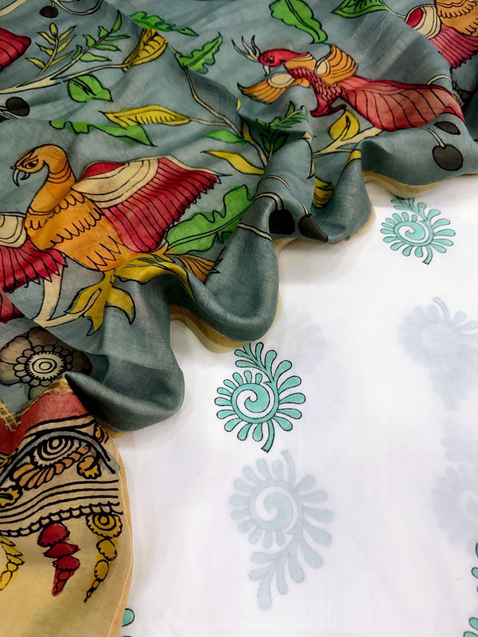 Cotton with Chanderi Dupatta