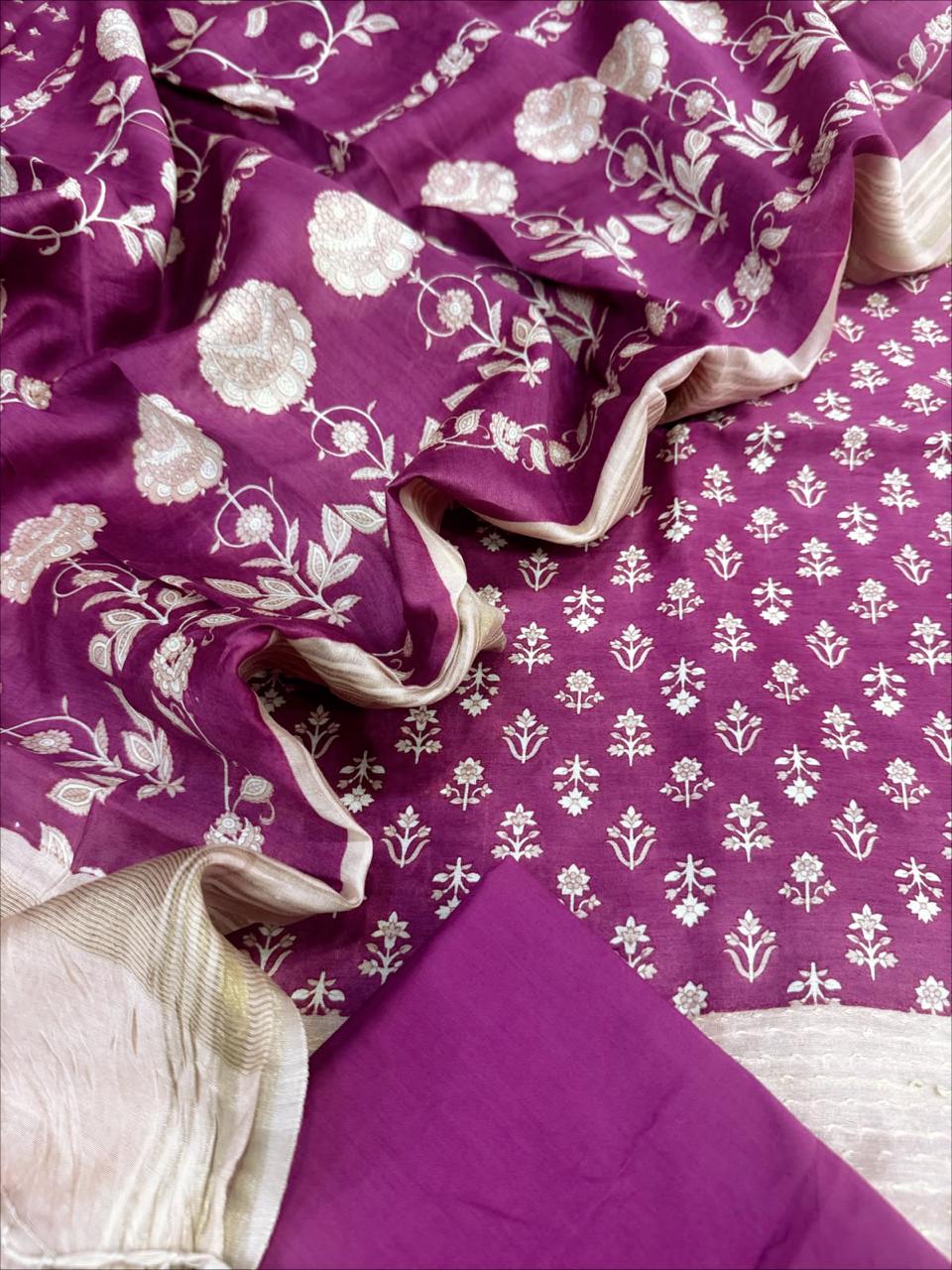 Chanderi Silk Suit