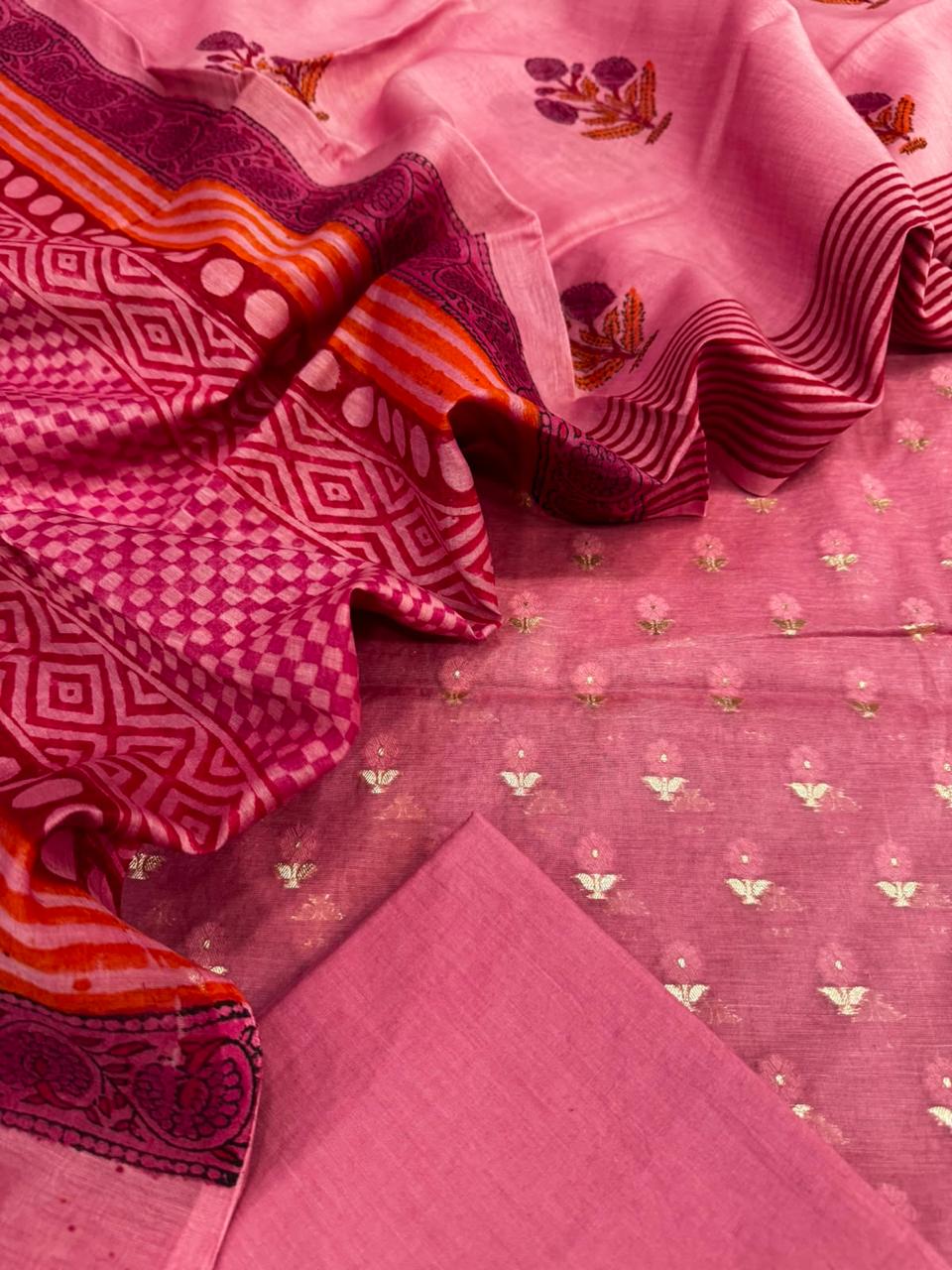 Chanderi silk suit