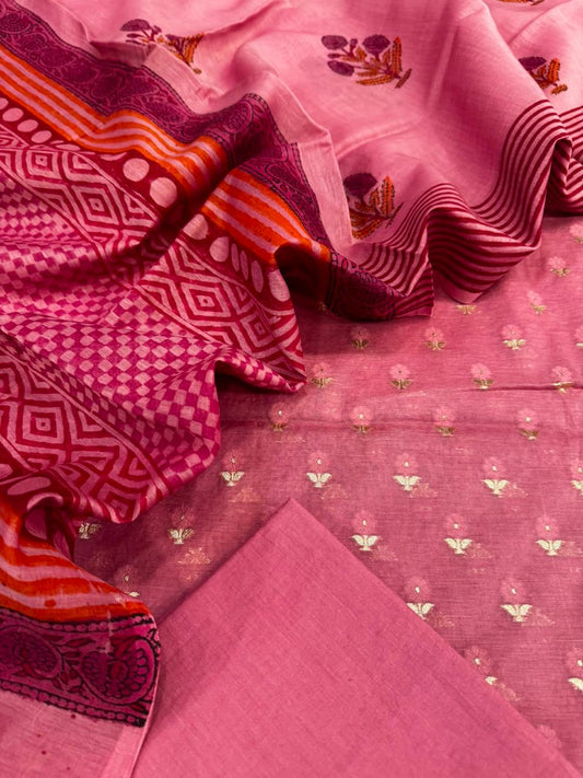Chanderi silk suit